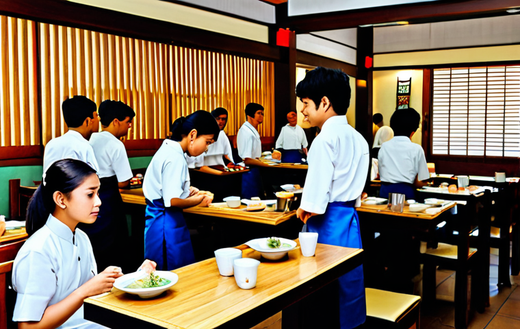 일식조리 기능사 자격증 보유자 연봉 평균 - A Bangladeshi chef in a clean, professional Japanese restaurant kitchen, fully clothed in chef white...