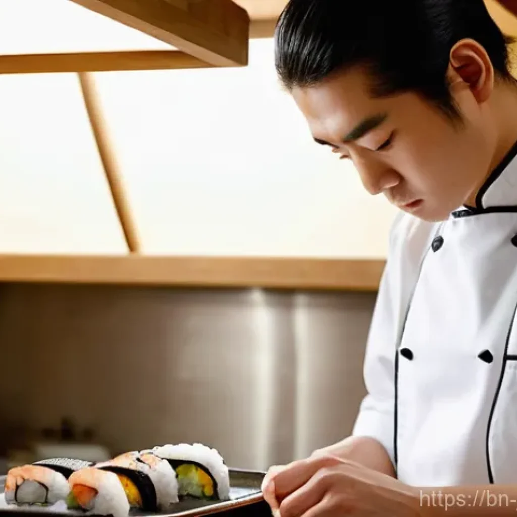 일식조리사 경력 초기 실패 경험담 - **Prompt for image generation:**
A young, aspiring chef in their early twenties, dressed in a cl...